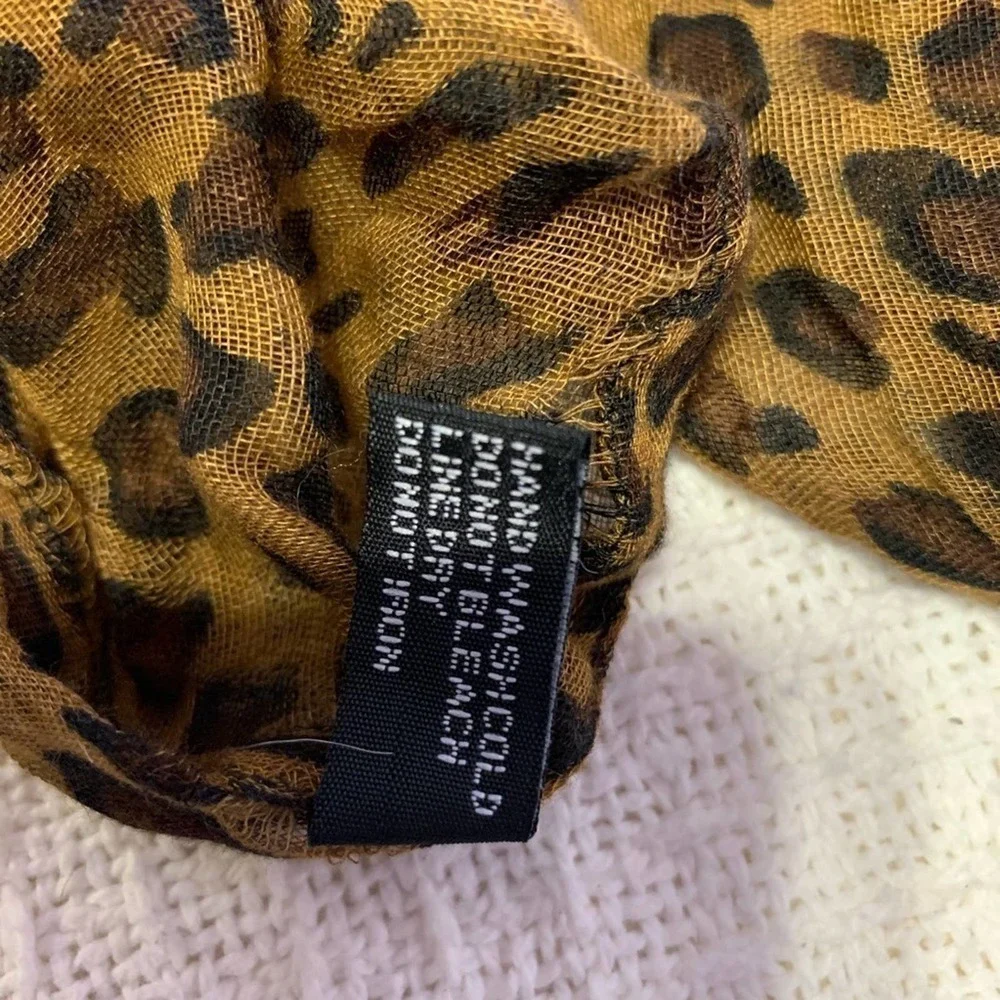 Leopard brown and black print infinity scarf